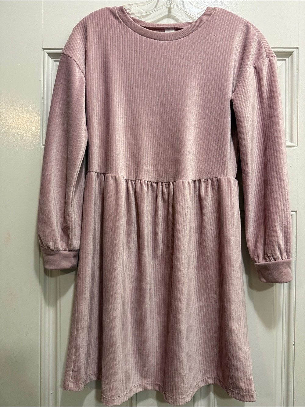 Carter's Dusty Pink Ribbed Long-Sleeve Dress